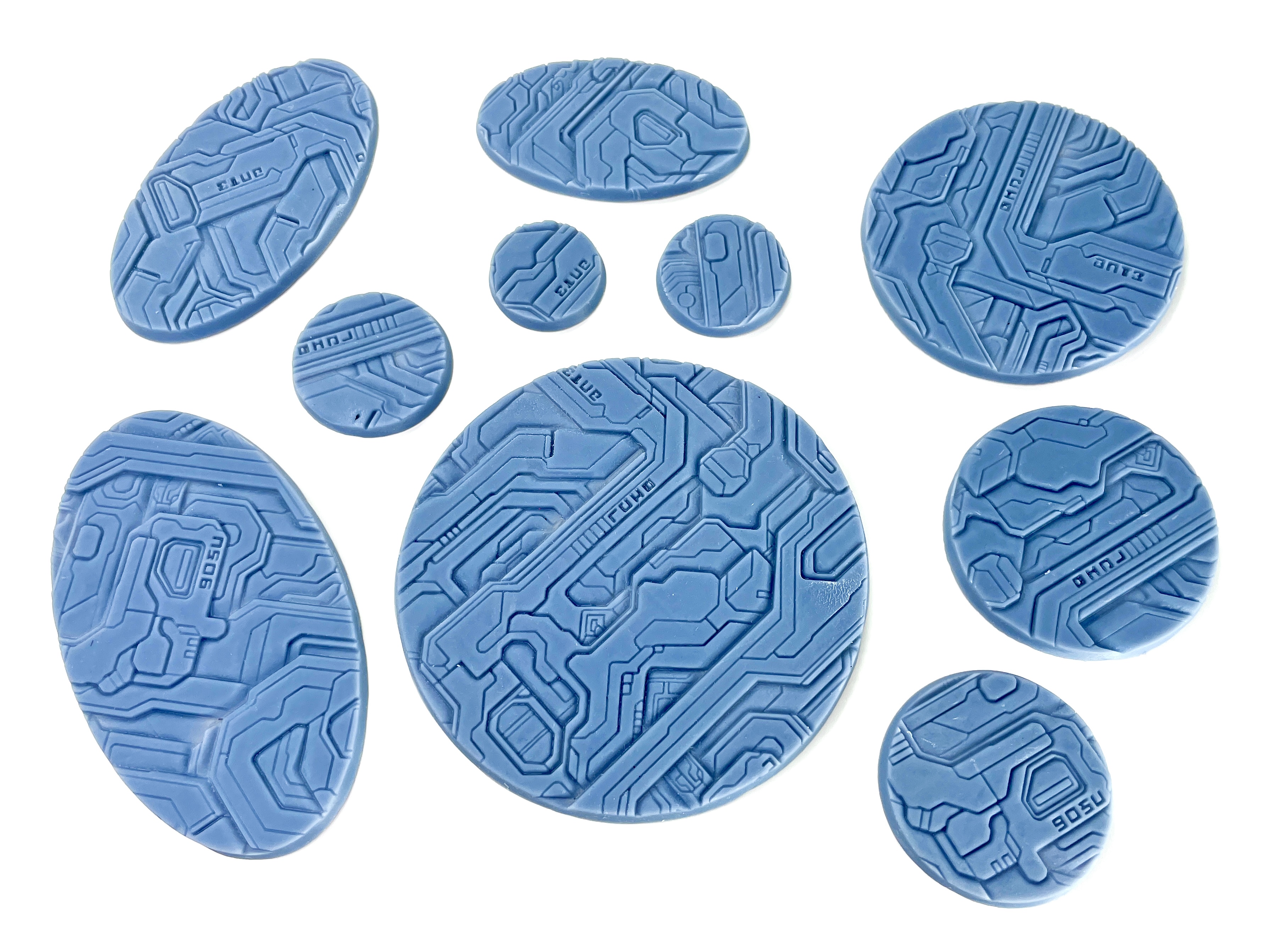 33-Piece Round Base Set with Magnet Slots : Starship Panels